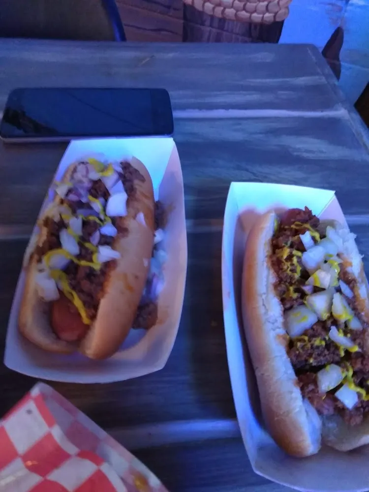 Hotdog with Chili Cheese and Onions